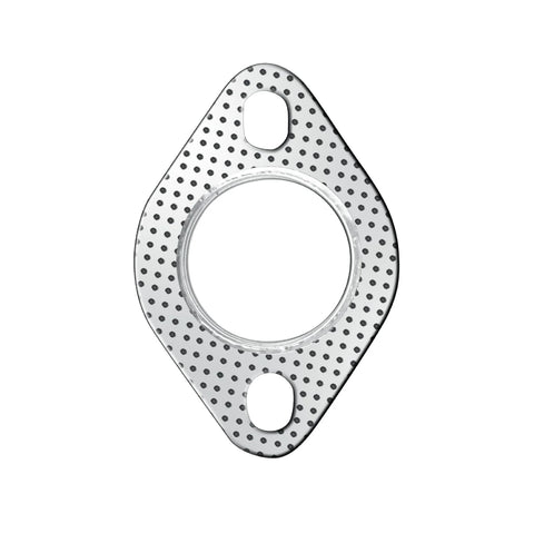 Strongthium exhaust flange gasket, 2in/50mm, graphite with fire ring, 2-bolt, front view