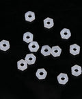 Built Tough Top Shelf M2.5 Hex Nylon Standoff Spacer Kit Featuring 200 Pieces Of Assorted Male And Female Mounts Screws And Nuts For Professional Tech Builds Daily - Clear nylon hex nuts.
