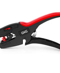 Automatic Wire Stripper With Cutter 2 In 1 Self Adjusting Electrical Stripping Tool for 7-32 AWG Wires, adjustable tool with black and red grips
