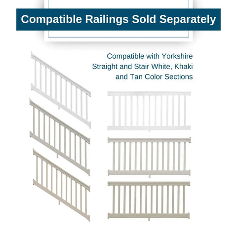 Stair Vinyl Railing Brackets Set For Porch And Deck Rail Systems Top And Bottom Classic Brackets For Stairs Fits Yorkshire And Bolton Vinyl Railing Kit White No Sweat Install