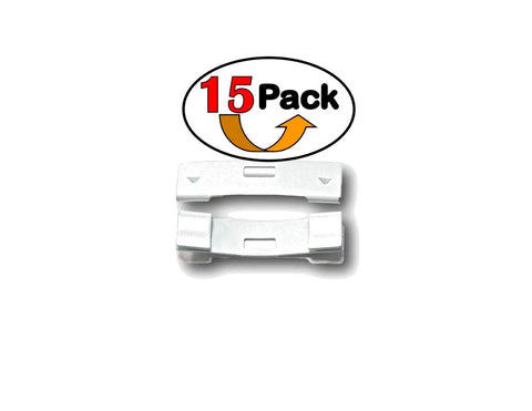 Vertical Blind Repair Clips With Curved Vane Saver For Window Blinds No Fuss Tabs Fix Replacement Slats White 15 Pack