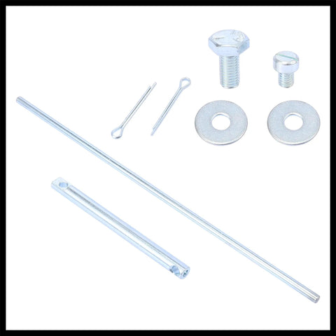Dual Carburetor Linkage Set Replacement For Barry Grant Carbs With Durable Metal Construction And Hardware, Adjustable Inline Connection To Tie Two Carbs, Perfect For Street Performance, Tuning, And Easy Install, zinc alloy rods and hardware