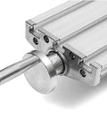 Precision Aluminum Alloy Work Table With Zero Hassle Dovetail Slides For Bench Drill side detail of the slide mechanism