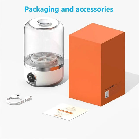 Portable Mini Washing Machine Rechargeable Compact Personal Laundry Sidekick for Underwear and Socks with packaging and accessories.