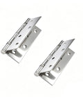Beefy 5 Pack Folding Butt Hinges In Stainless Steel With Screws 3.55 By 2.39 Inches 1.25mm Thick Heavy Duty Hinges Shiny Finish