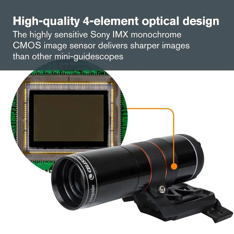 StarSense Autoguider For Computerized Telescopes With 3 Minute Auto Alignment showing Sony IMX monochrome CMOS image sensor