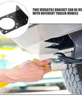 Heavy Duty Iron Trailer Wiring Connector Mounting Bracket Black Set Of 2 For Secure Harness And Towing Wiring, Durable Iron Construction, Safety Focused Design To Prevent Disconnections And Vibration, mounted under trailer