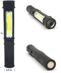 LED Work Light With Magnetic Tail Base And Clip, Multi Function Pocket Pen Light, Inspection Handheld Flashlight, 120 Lumen, 6.53-inch size