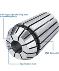 Heavy Duty ER40 Collet Chuck Holder For CNC Lathe Made With High Carbon Steel And Hardened To Rockwell 50 close-up view of ER20 spring collet.