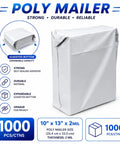 Heavy Duty 1000 Pack Poly Mailers 10x13 Inches Waterproof Self Seal Shipping Envelopes with gusseted bottom and durable material