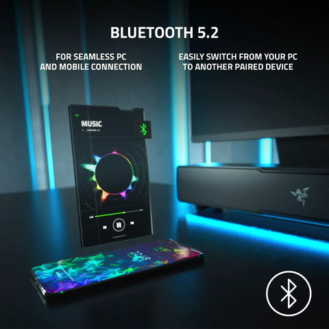 Next Level PC Gaming Soundbar And Wired Subwoofer With Dual Drivers Delivering Sick Bass THX Spatial 7.1 Surround Sound Setup That Will Blow Out Your Speakers In Classic Black