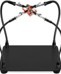 Helping Hands Soldering Station with Four Flexible Arms and Clamps, Pro Grade Heavy Duty Steel Base for Electronics PCB Repair