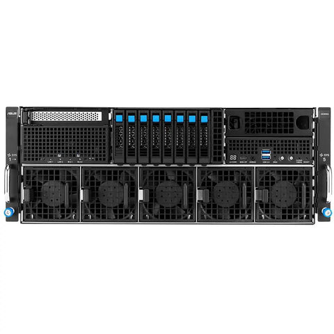 Top Tier Dual AMD Epyc 9965 192 Core Rackmount Server Packing Eight RTX Pro 6000 Cards With Serious Vram For Slick LLM Training And HPC Jobs Includes 2.3TB DDR5 ECC RAM And 3200W PSU To Keep Your Rig Rolling Smooth front view