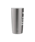 Side view of the Top Notch Stainless Steel Insulated Tumbler With Dual Wall Keeps Drinks Hot Or Cold Leak Proof Lid BPA Free Easy To Clean Gift Ready For Any Occasion Great For Men Or Women On The Go