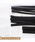 Totally Fresh 78 Piece Heat Shrink Shoelace Tips Repair Kit With Plastic End Caps For Formal And Athletic Shoes Portable Fix Tool To Prevent frayed laces Anytime Wherever You Go black and clear tips in case