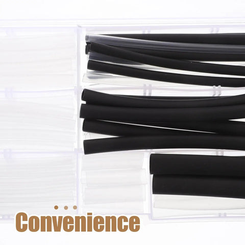 Totally Fresh 78 Piece Heat Shrink Shoelace Tips Repair Kit With Plastic End Caps For Formal And Athletic Shoes Portable Fix Tool To Prevent frayed laces Anytime Wherever You Go black and clear tips in case