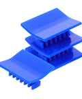 Close-up of blue plastic puller tabs from 4 Piece Auto Dent Repair Kit With Plastic And Metal Puller Tabs For Damage Free Paint Safe Body Repair