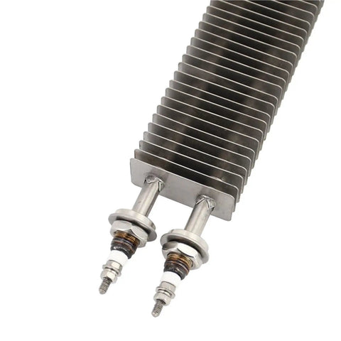 No Sweat 220V 400W Square Fin Heater Stainless Steel Electric Oven Heating Element with dual connectors for quick heating.