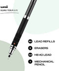 Kuru Toga Elite Mechanical Pencil Starter Kit 0.5mm HB Lead Diamond Infused For Crisp Lines Gun Metal Barrel 1 Pack details