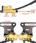 Beefy 12mm Rear Hydraulic Disc Brake Master Cylinder Caliper Assembly with Pad for 50cc to 150cc Pit Dirt Bikes