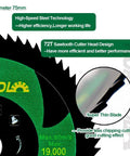Close-up of Four Pack 3 Inch HSS Circular Saw Blades With 72 Teeth For Fast Clean Cuts On Copper Aluminum And Non Ferrous Sheet Metal