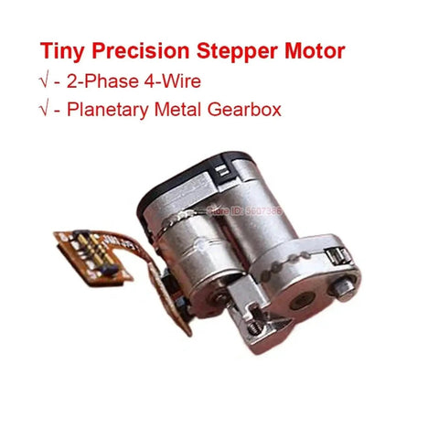 One Piece Pro Grade Precision Stepper Motor Starter With Planetary Gearbox 2-Phase 4-Wire Drive Metal Gearbox 1.6mm Flat Shaft