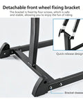 Indoor Bike Trainer Stand For Home Cycling Heavy Duty Aluminum Alloy Frame With ABS Roller quick release bracket detail