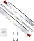 Sturdy Metal Laundry Stacking Kit for 27 Inch LG and Kenmore Front Load Washers and Dryers, Chrome Finish components