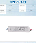 Rugged IP67 Waterproof LED Driver With 700 mA Constant Current For Outdoor Industrial Signage And Architectural Lighting Fully Sealed Enclosure Built To Weather Rain Dust And High Pressure Washdowns, size chart