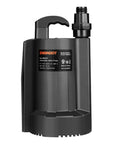1/3 HP Brushless Submersible Sump Pump With Auto Thermal Protector And 2160 GPH At 35.5 ft Lift, Water Level Sensor
