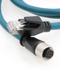 8 Pin M12 Female To RJ45 Ethernet Cable Cat 6A High Flex Waterproof Industrial Networking Cable for automation
