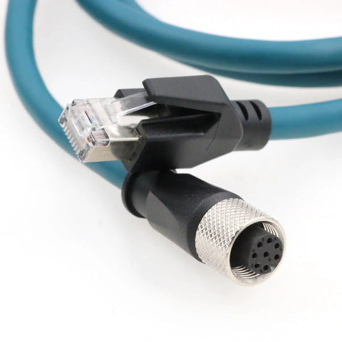 8 Pin M12 Female To RJ45 Ethernet Cable Cat 6A High Flex Waterproof Industrial Networking Cable for automation