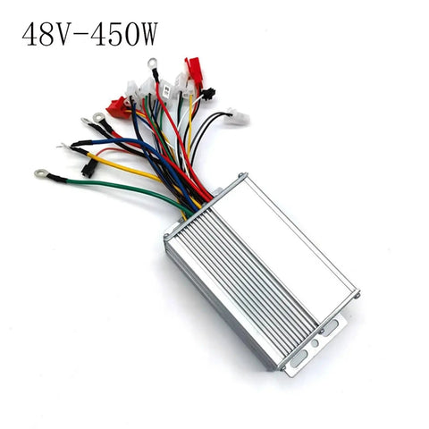 48V 450W Brushless Motor Controller for Electric Bikes and E Scooter with multicolored wires