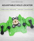 Pro Grade Adjustable Tile Hole Cutter Centering Locator Jig With Dual Vacuum Suction Bases for Ceramic Glass Marble Granite