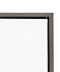 Corner detail of Measure Equivalents Cheat Sheet Wall Art Design by Lettered And Lined Grey Floater Frame Ready To Hang