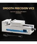 4-Inch Heavy Duty Flat Vise For Milling Machine With Integrated Fixed Corner And Smooth Finished Surface, industrial-grade aluminum construction.