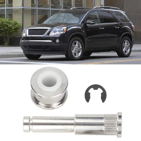 Chevy Door Hinge Detent Repair Kit Stainless Steel Door Hinge Pin Roller For K Series Trucks And SUV 2007 To 2011 Shaft Pin Sleeve Clamp Spring Replacement with SUV in background.