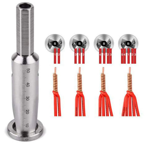 Wire Twisting And Stripping Tool For Drill Drivers, No Fuss Quick Connector Twist Tool That Strips And Twists Wires In One Pass, Pro Grade 45 Steel Power Tool Accessory For Fast Cable Assembly, 4 Square