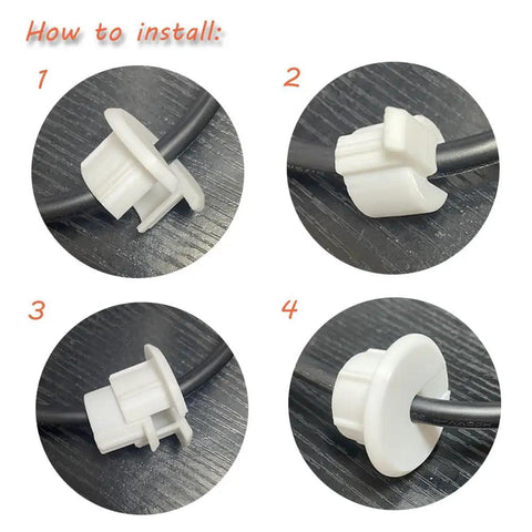 Installation steps for Wall Cable Grommet For Starlink Dishy Router Cable Kit 1 Inch Feed Through For Walls And Furniture Holes