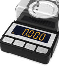 Ultra Precise Milligram Scale 50g 0.001g With 2X 20g Calibration Weights, Reloading Scale For Jewelry And Gold Powder, High Precision MG Scale With Large LCD Display, Battery Included, Great For Tiny Measurements showing large LCD display with control buttons.