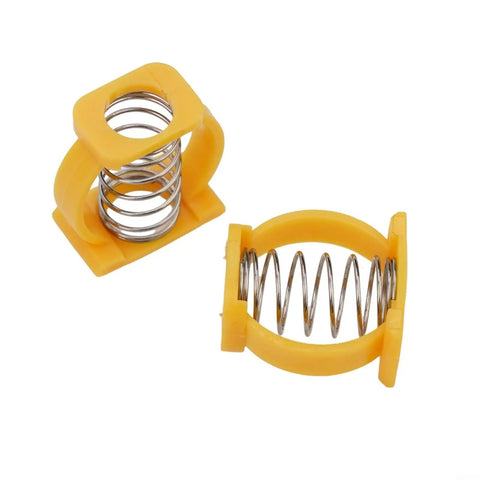Heavy Duty Yellow Hinge Clamp Spring C Buckle For Brompton Folding Bike Repair Kit Seamless Fit No Tools Needed Plastic Steel Frame Fix Upgrade, yellow spring clamp