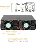 Built Like A Tank 8 Bay 2.5 Inch Sata Hdd And Ssd Backplane Cage With Locking Trays showing fan speed reduction cable and connections.