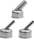 Three Pack 45 Degree Bend Heat Gun Nozzle Set Stainless Steel Desoldering Nozzles For Soldering Station Pro Grade For PCB Rework Repair