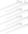 8 Foot LED Shop Light Fixture Pack Of 8, 110W, 12200 Lumens, 5000K Daylight, Linkable Linear LED Tubes For Garage, Warehouse And Workshop