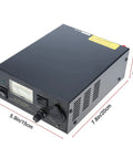 13.8V 30A DC Power Supply With Analog Regulation For Bench Use, Noise Offset Control, metal case dimensions labeled