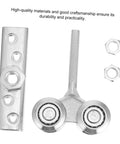 Heavy Duty Sliding Barn Door Roller Kit with Beefy Gate Rollers and Steel Track components shown