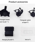 Electric Portafilter Cleaner Automatic Knock Box For Espresso Machines Clears Coffee Grounds accessories including brushes and scrapers.