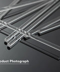 Long 12 Inch Glass Stirring Rod Set Of 8 With Round Ends, Flame Polished For Smooth Finish, 6 mm Diameter, Durable Glass Stir Sticks For Lab Mixing, Home Bar Beverages, Jars And DIY Crafts, close-up of round ends