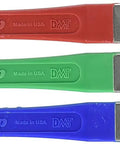 DiaSharp Diamond Mini Hone Sharpening Kit with coarse, fine, and extra fine grit stones, showing red, green, and blue handles.