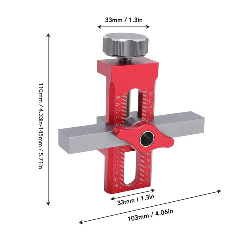 Cabinet Door Installation Jig With Aluminum Alloy Construction Pro Grade Adjustable 0 To 55mm Clamping Range Solid Support Arm